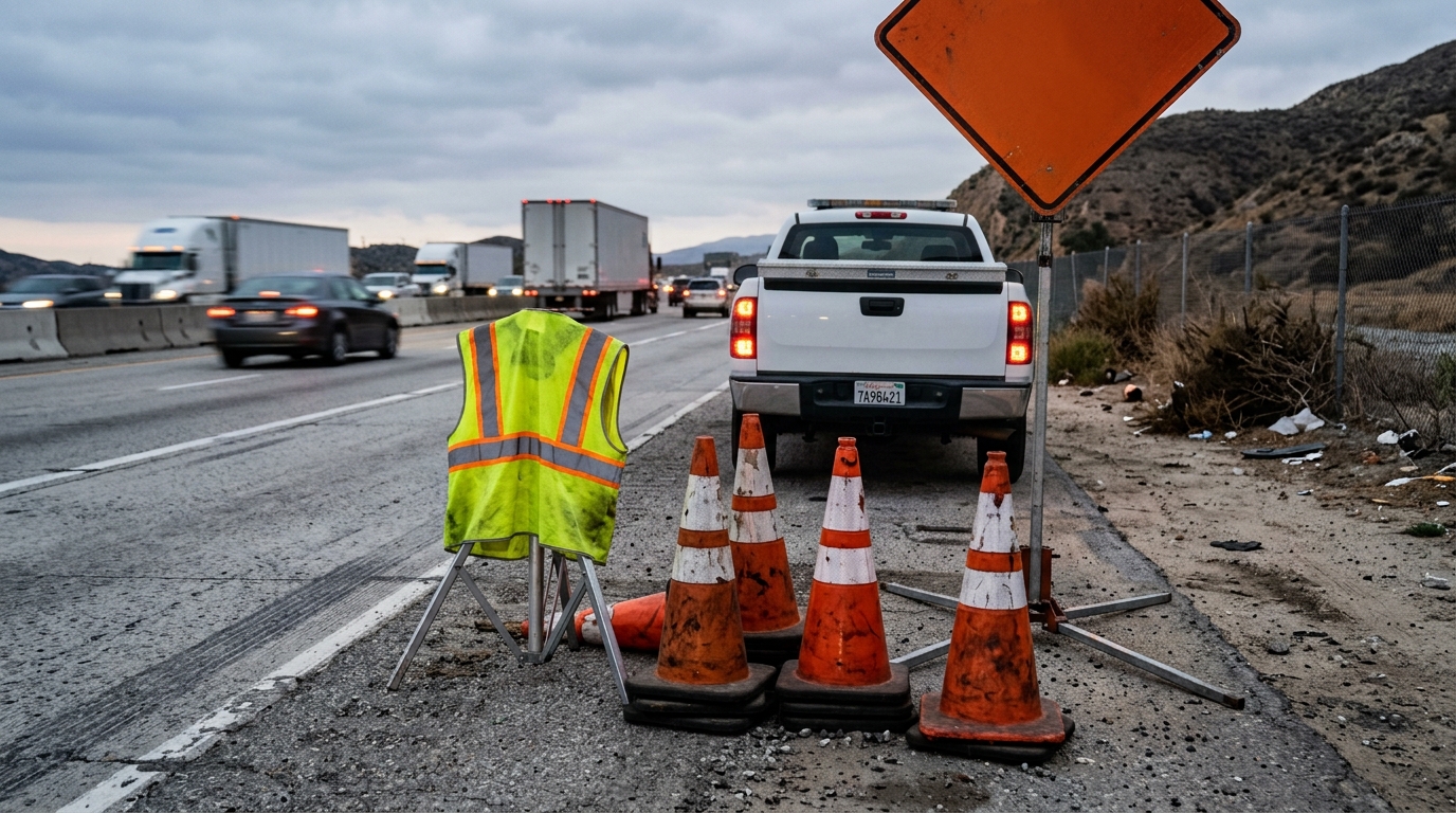Evidencia en accidente de zona de trabajo