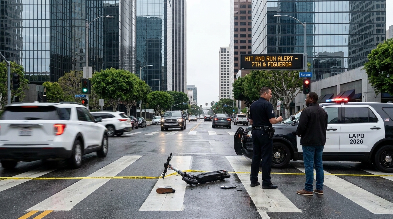 Atropello con fuga de un peatón en Los Ángeles en 2026