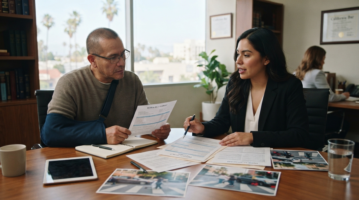 Documentación de una reclamación después de un atropello con fuga en California