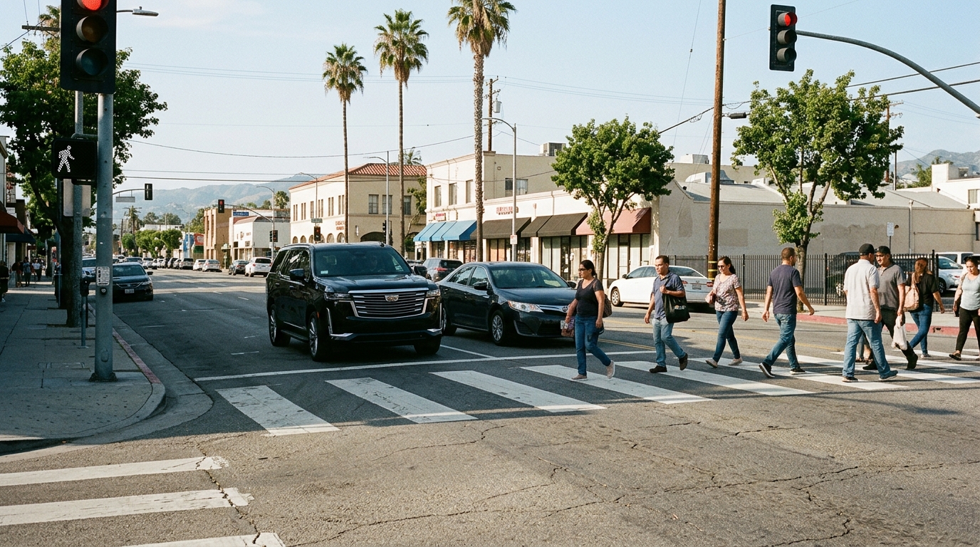 Accidentes con SUV en California 2026 y seguridad de peatones en Los Ángeles